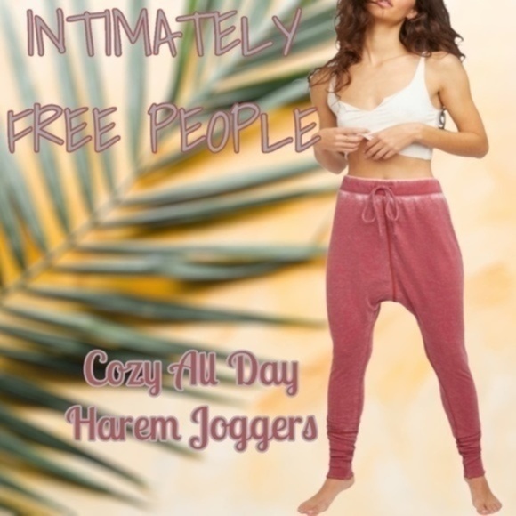 Intimately Free People Pants - FREE PEOPLE NWT Cozy All Day Rose-Colored SOFT Harem Jogger Pants/Small
